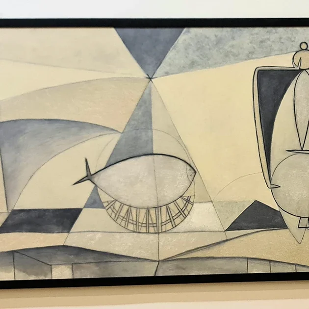 Picasso - Nature morte a la bouteille a la sole et a l-aiguiere