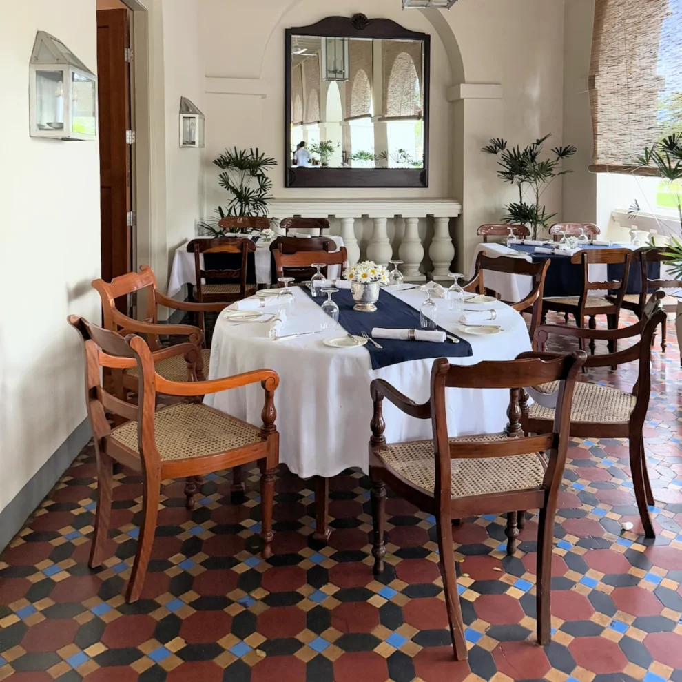 Amangalla Hotel - gedeckter Tisch