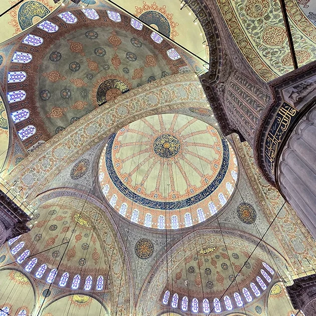 Istanbul - Sultan-Ahmed-Moschee (Blaue Moschee) - Decke
